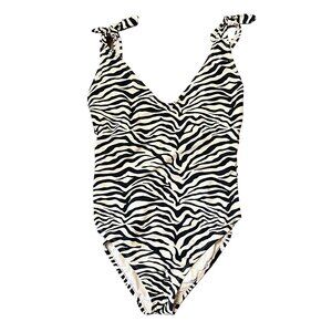 Sanctuary Womens Modern Kitty One Piece Print Full One Piece Swimsuit Large‎